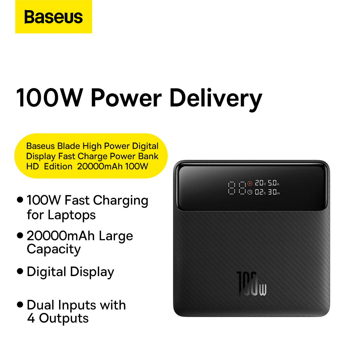 Power Bank Blade 100w 20000mah Turbo