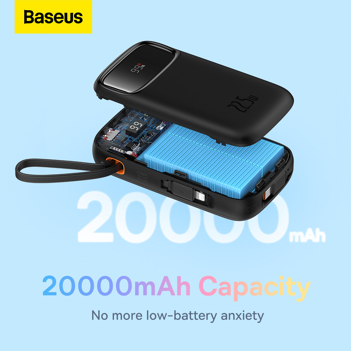 Power Bank Baseus QPOW 10000mah 22.5w Display Digital Turbo