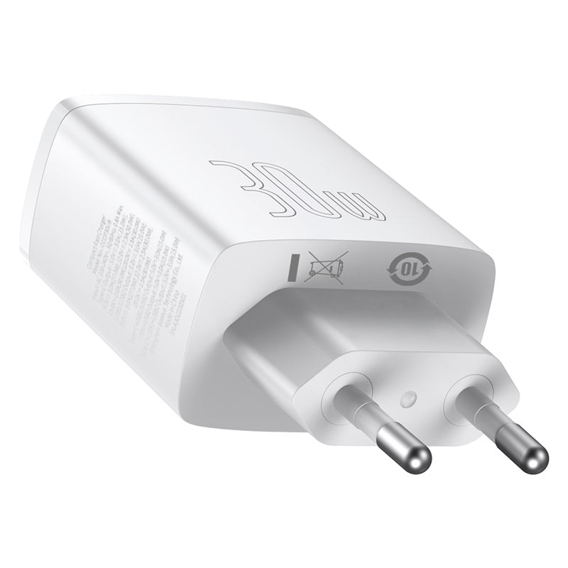 Carregador Turbo 30w Triplo Usb + Cabo 1m Branco