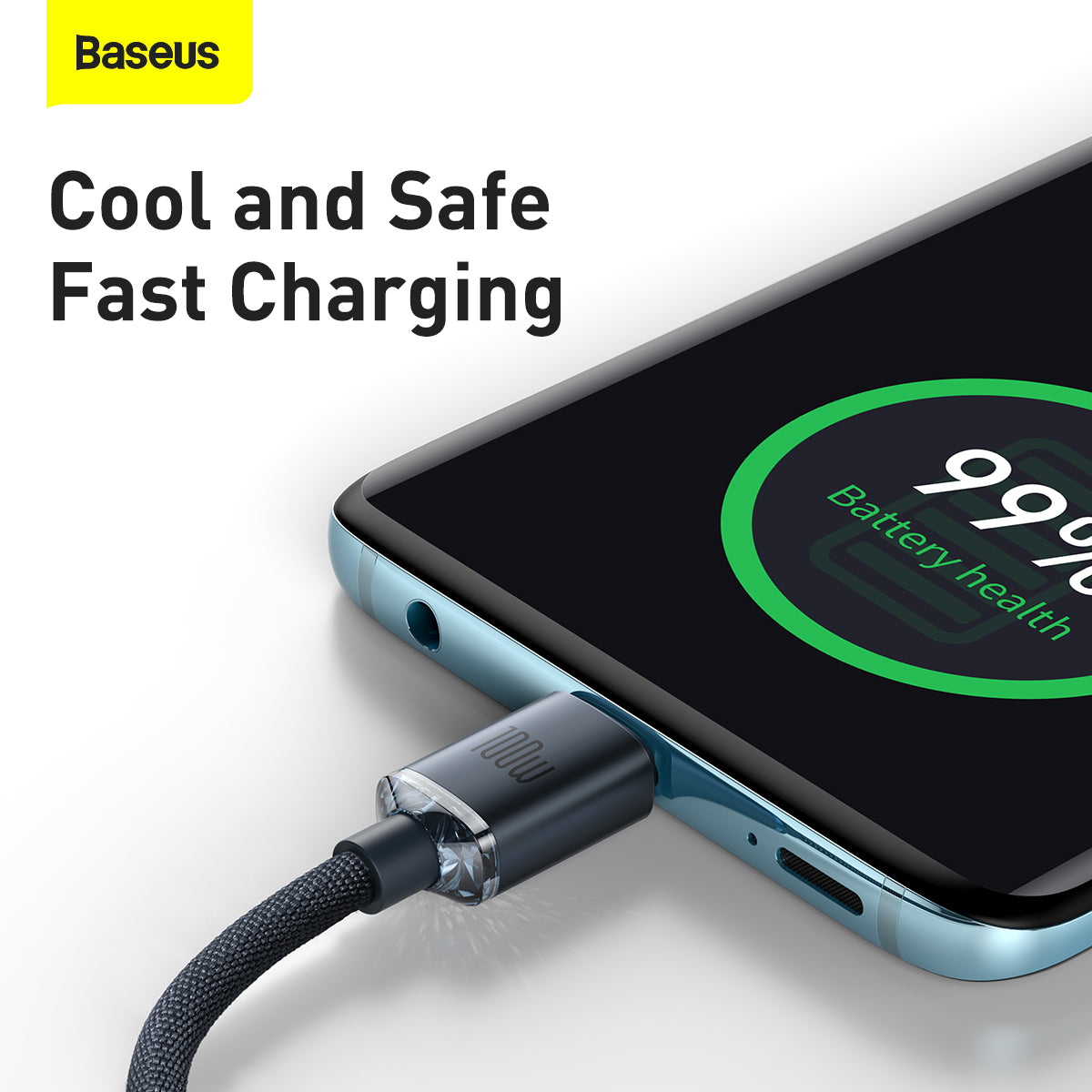 Cabo Rápido Usb- C / Usb- C Baseus Crystal Shine 100w 2m