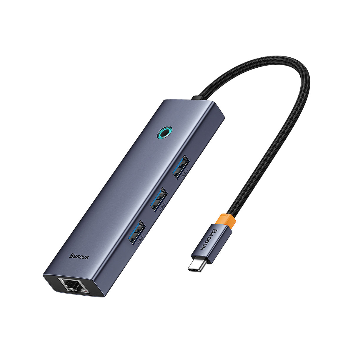 Hub Baseus 4 Portas Usb-c + Usb 3.0 + Rj45 + Pd 100w