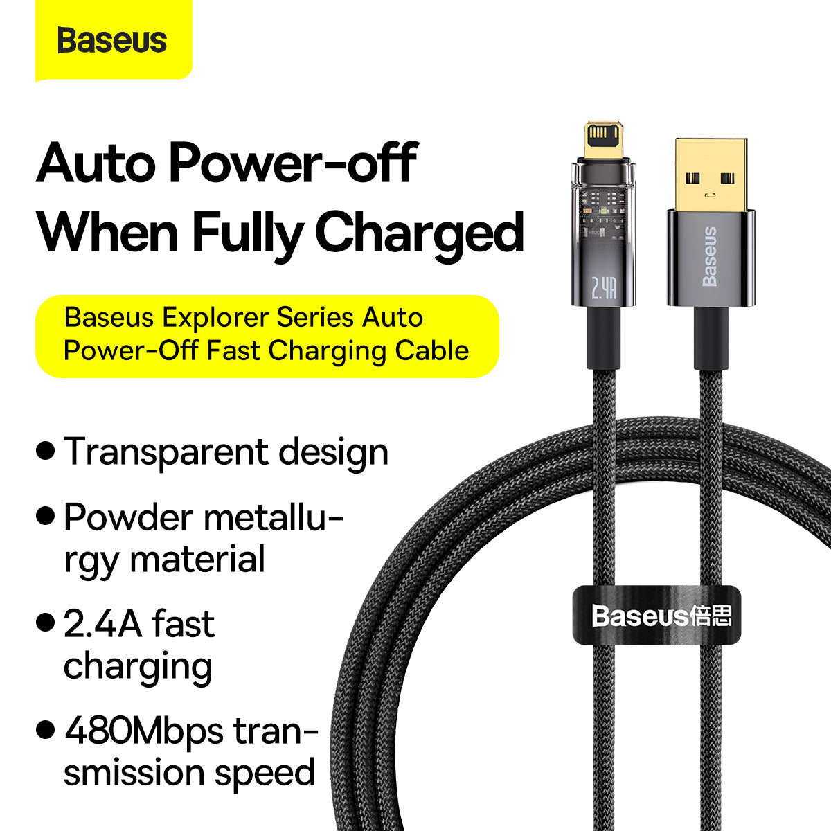 Cabo Usb P/ Lightning iPhone Fast Charging 2.4a 1m