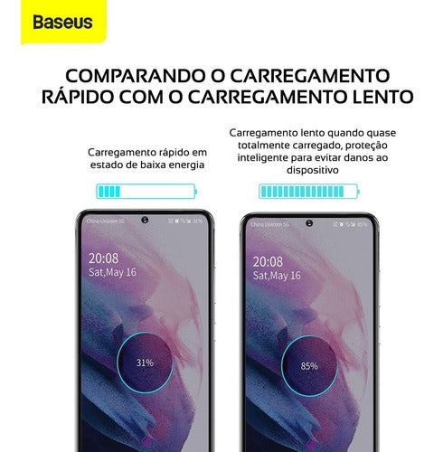 Carregador Rápido Usb-c Baseus Qc Pd 3.0 25w + Cabo Usb-c 1m