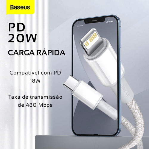 Cabo Usb-c /lightning Turbo P/ iPhone Pd 20w 1m