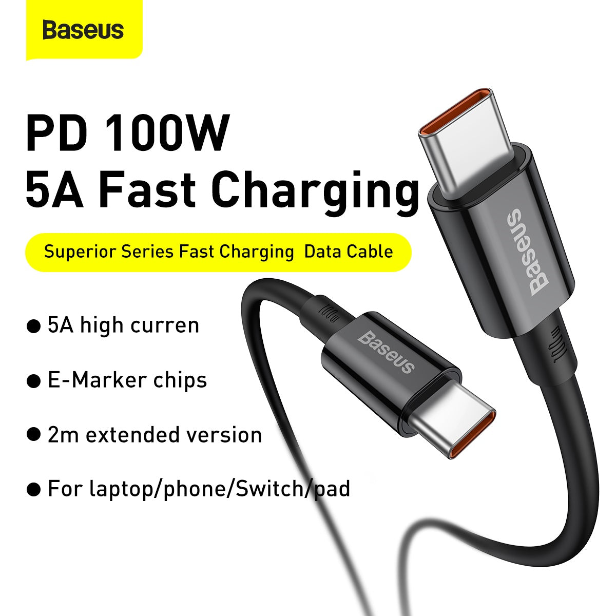 Cabo USB-C p/USB-C Superior Series 100W 2m