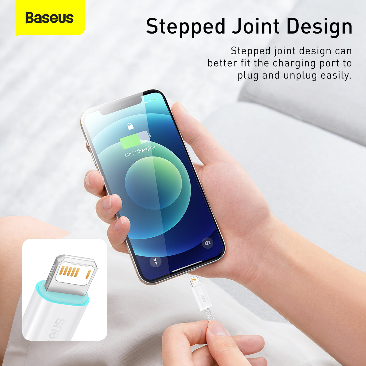 Cabo Usb P/ Lightning Baseus Dynamic Fast Charging 2.4a 2m