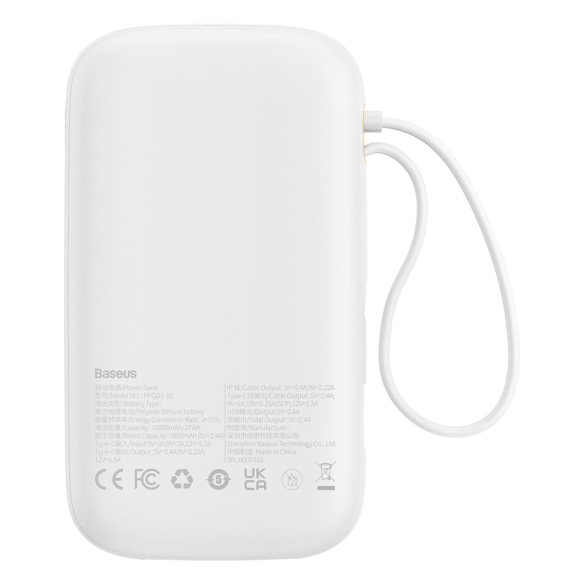 Power Bank Baseus QPOW 10000mah 22.5w Display Digital Turbo