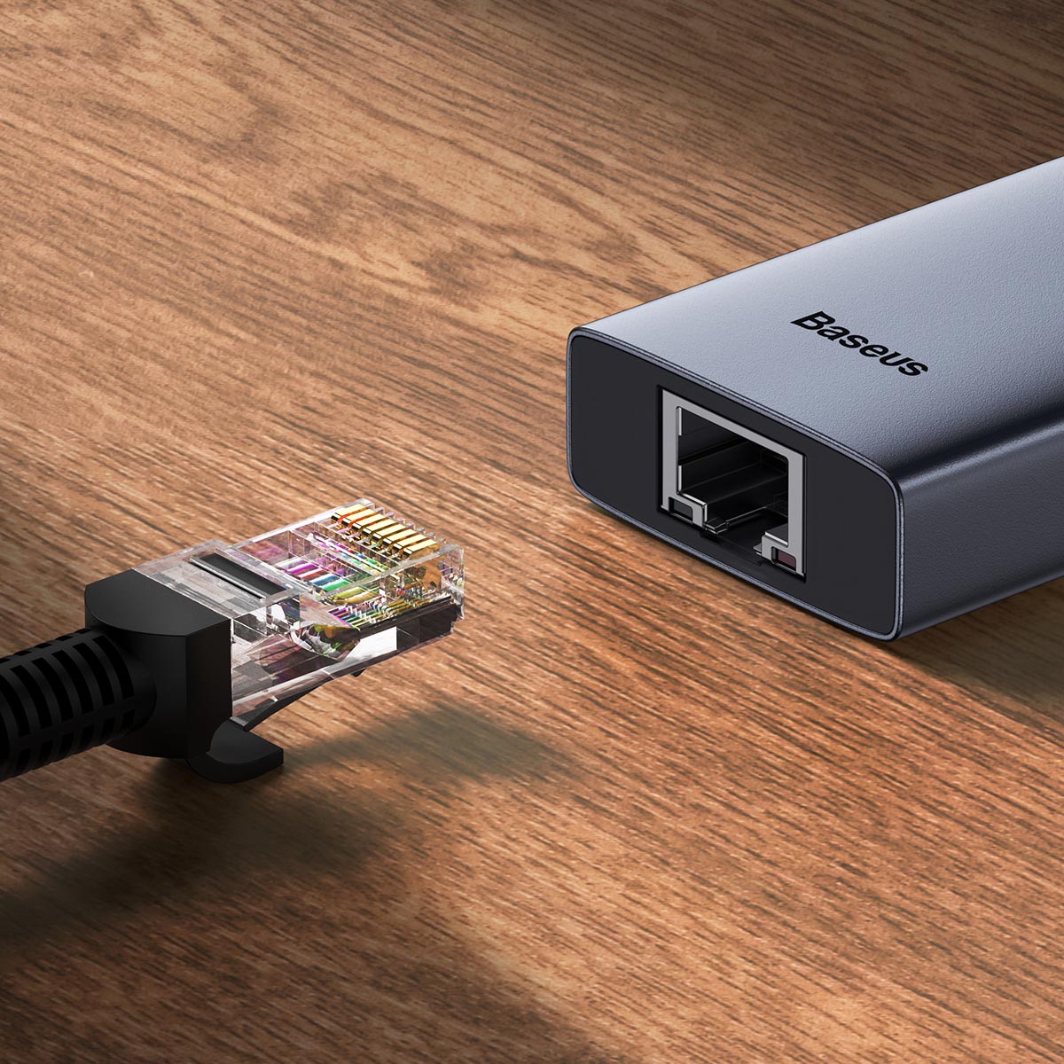 Hub Baseus 4 Portas Usb-c + Usb 3.0 + Rj45 + Pd 100w