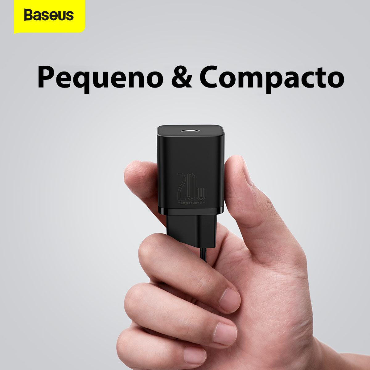 Carregador Baseus Super Si 20w Para iPhone e Android - Preto