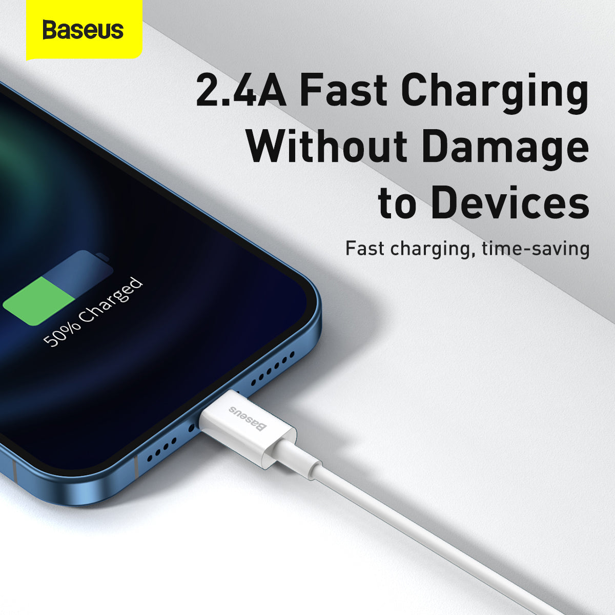 Cabo Usb P/ Lightning iPhone 2.4a Fast Charging 2m