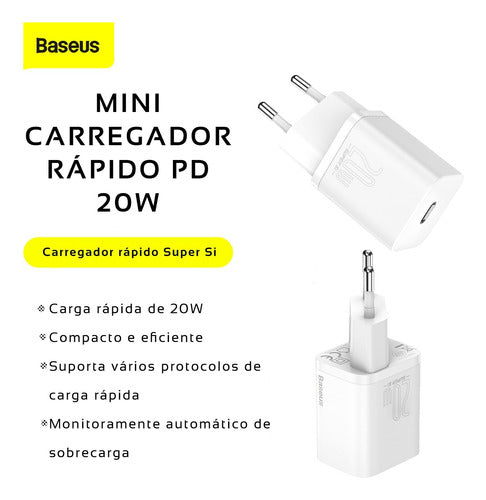 Carregador De Parede Rápido Tipo C Super Si Qc 20w