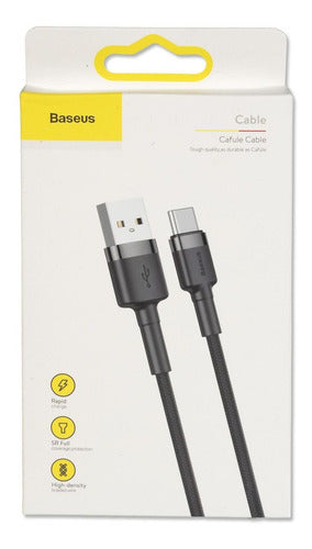 Cabo Rápido Usb Para Tipo- C Cafule Nylon 2a 2M