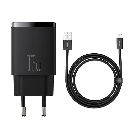 Carregador De Parede 17w 3x Usb C/ Cabo Lightning 1m