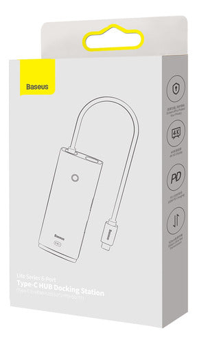 Adaptador Hub 6 Portas Usb-c Hdmi Usb3.0 Pd100w Sd/tf