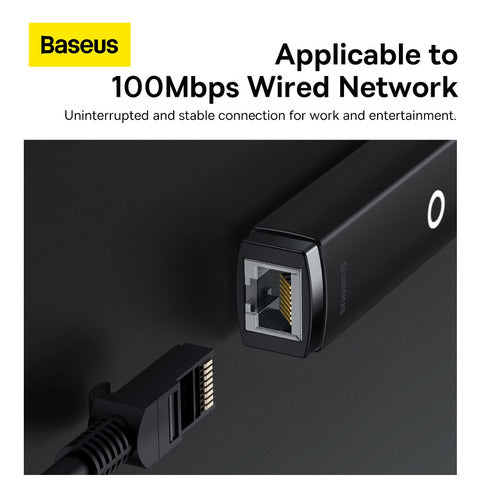 Adaptador Baseus Lite Series Ethernet Usb-a Rj45 Lan 100mbps