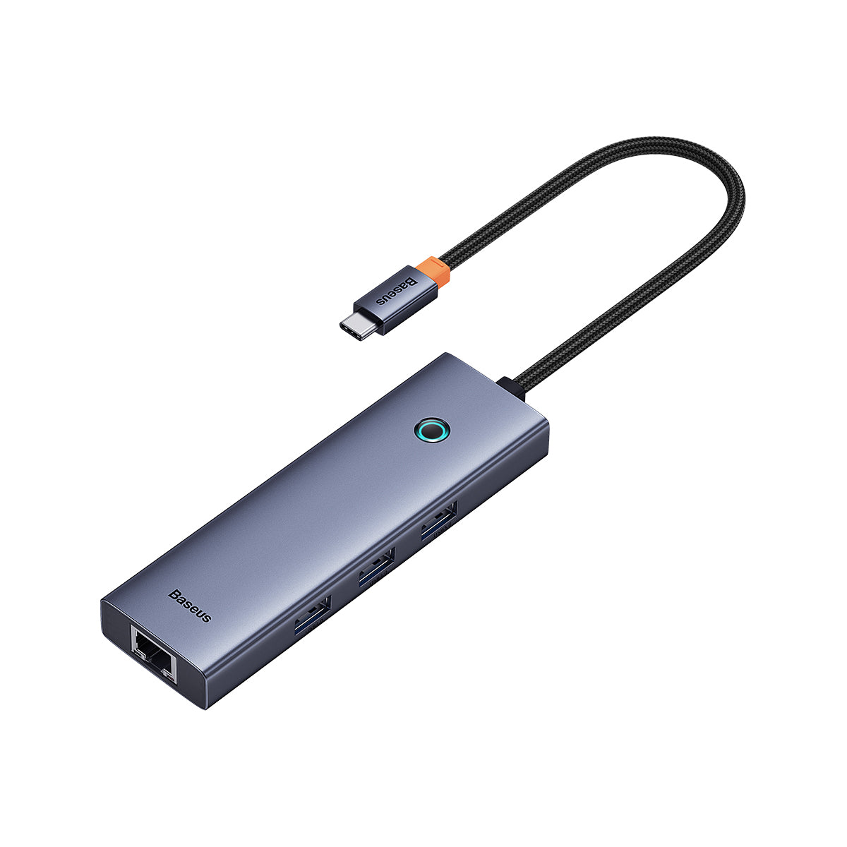 Hub Baseus 4 Portas Usb-c + Usb 3.0 + Rj45 + Pd 100w