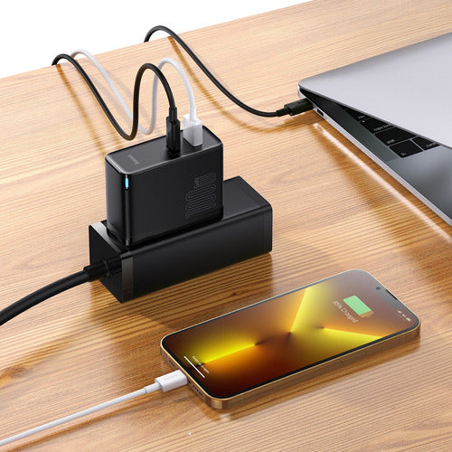 Kit Carregador Turbo Gan5 Pro Usb-c + Usb 100w